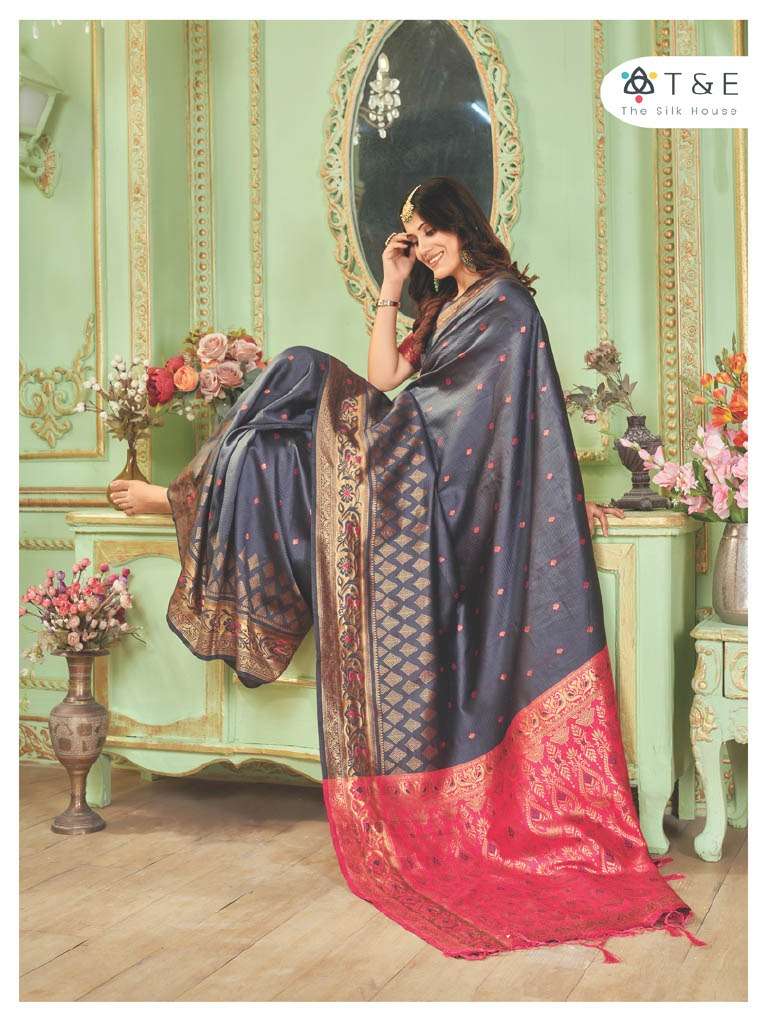 T And E Anika Silk Festive Designer Saree Wholesale catalog
