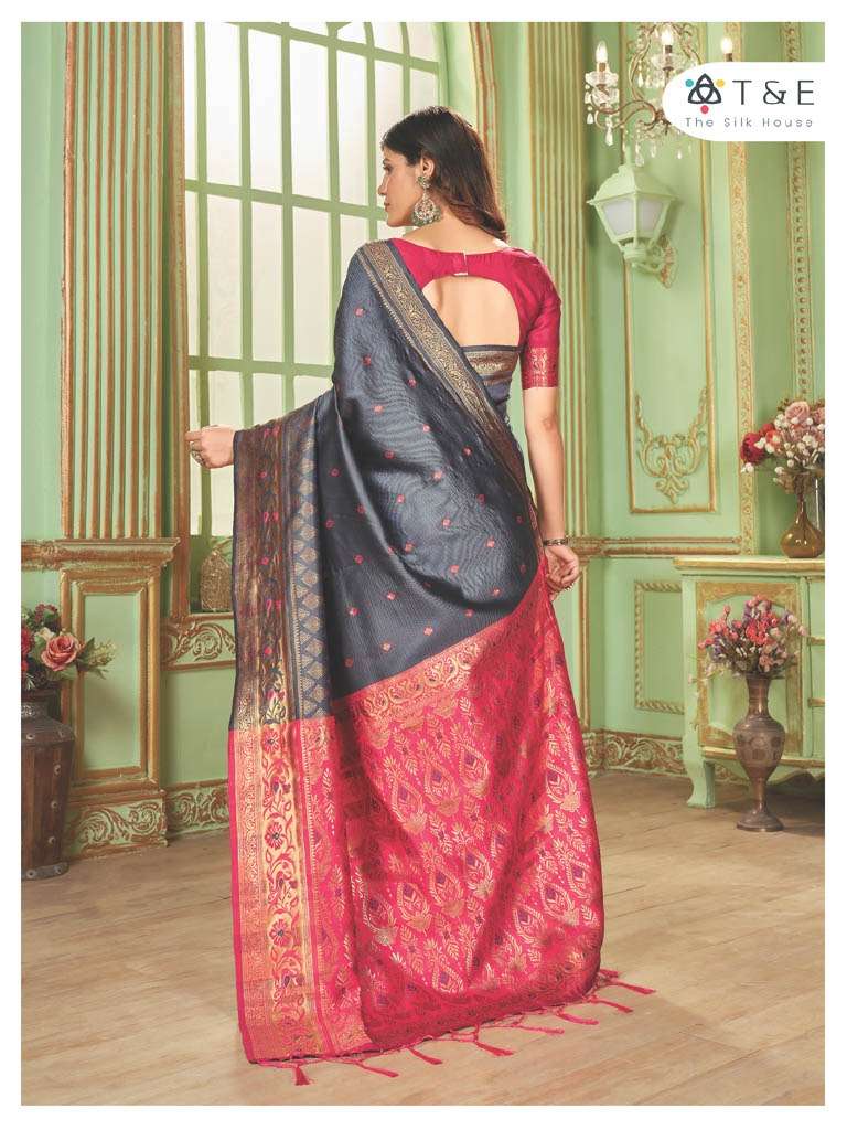 T And E Anika Silk Festive Designer Saree Wholesale catalog