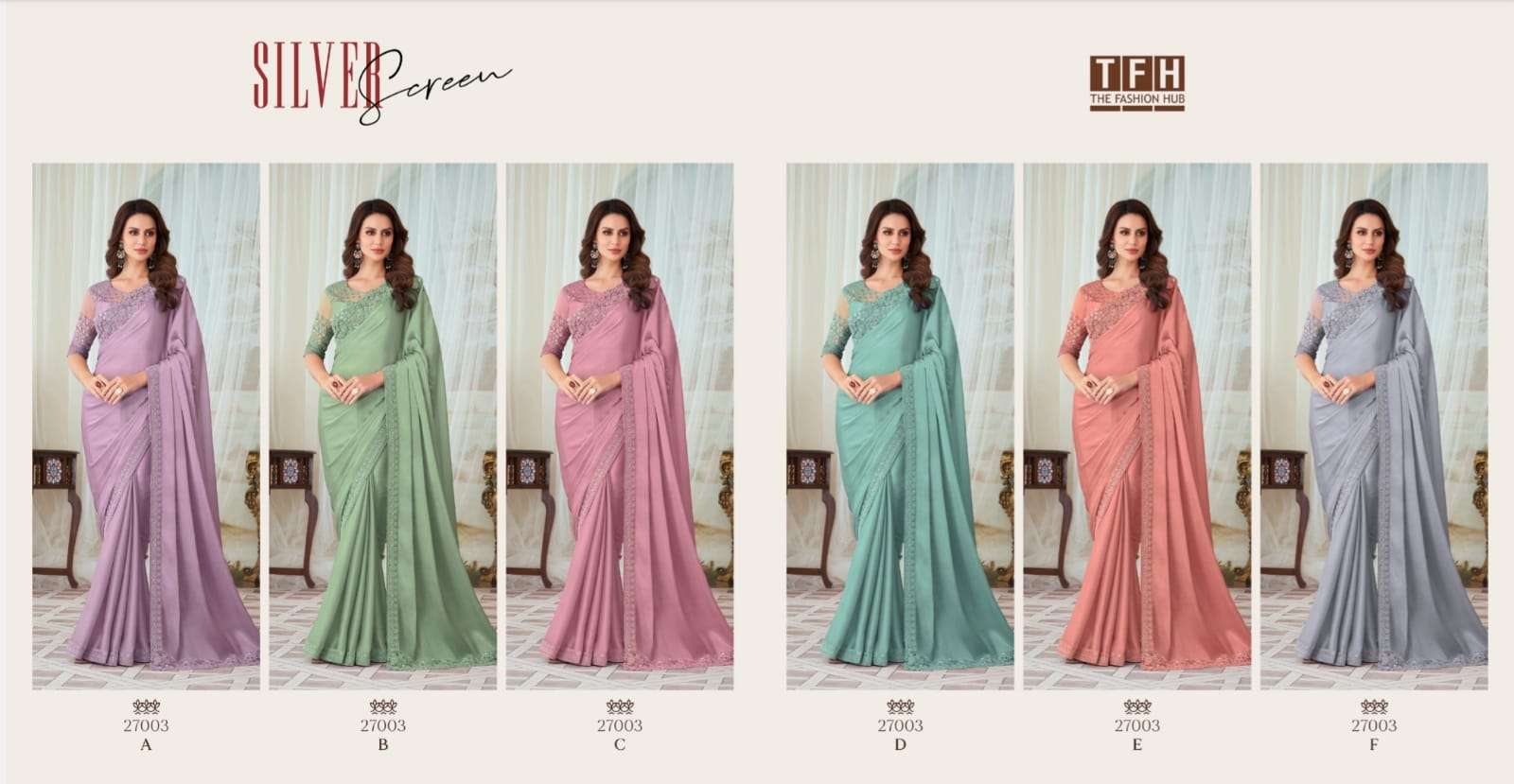 Tfh Silver Screen 27003 Exclusive Designer Saree Wholesale catalog