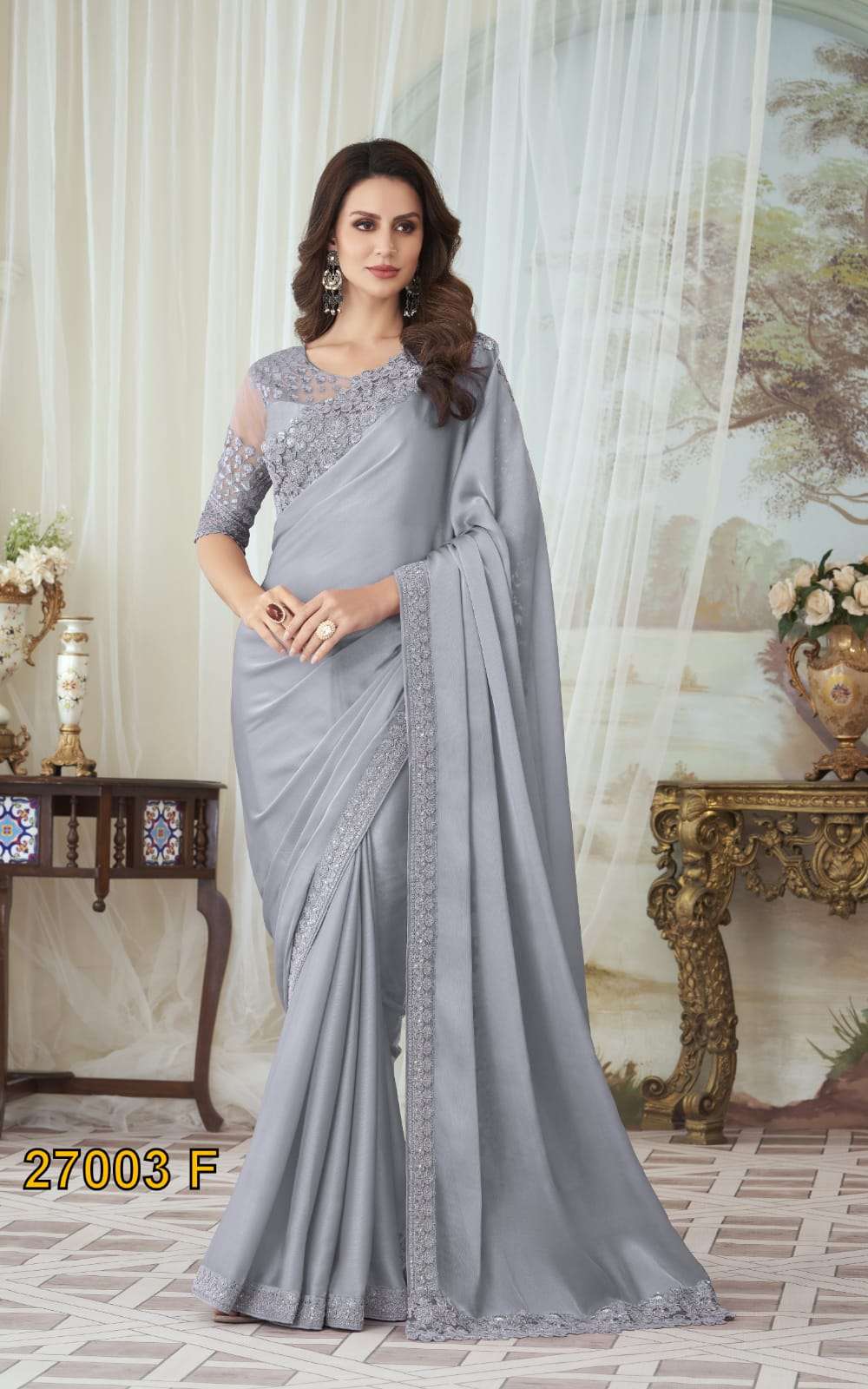 Tfh Silver Screen 27003 Exclusive Designer Saree Wholesale catalog