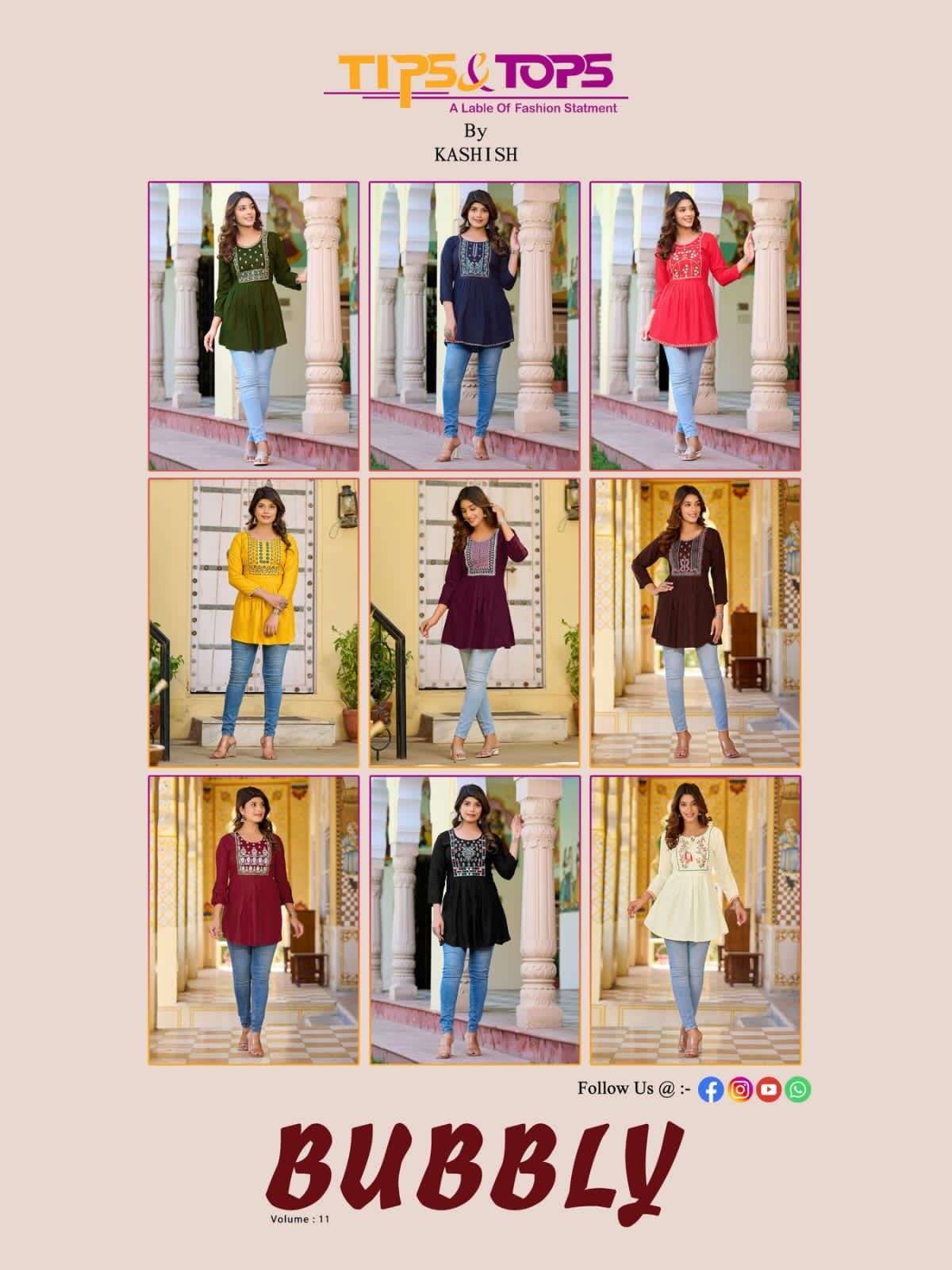 TIPS & TOPS  Bubbly Vol 11 Kurti Wholesale catalog