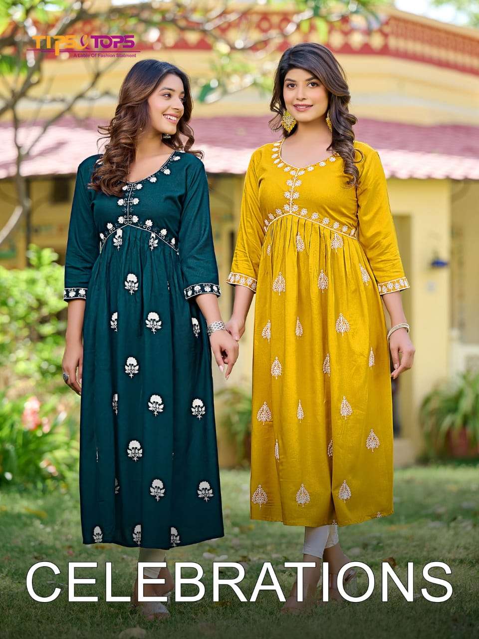 TIPS & TOPS CELEBRATIONS Fancy ALIA Style Kurtis Wholesale catalog