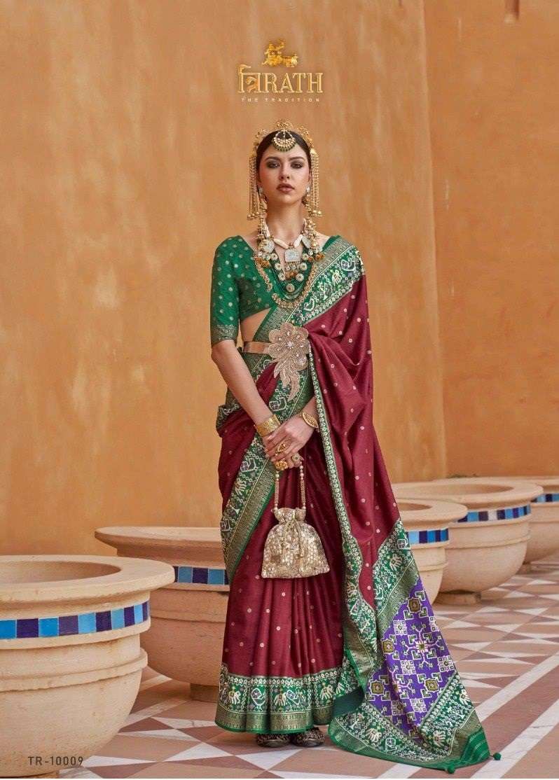 Trirath Pure Patola Designer Silk Saree Wholesale catalog