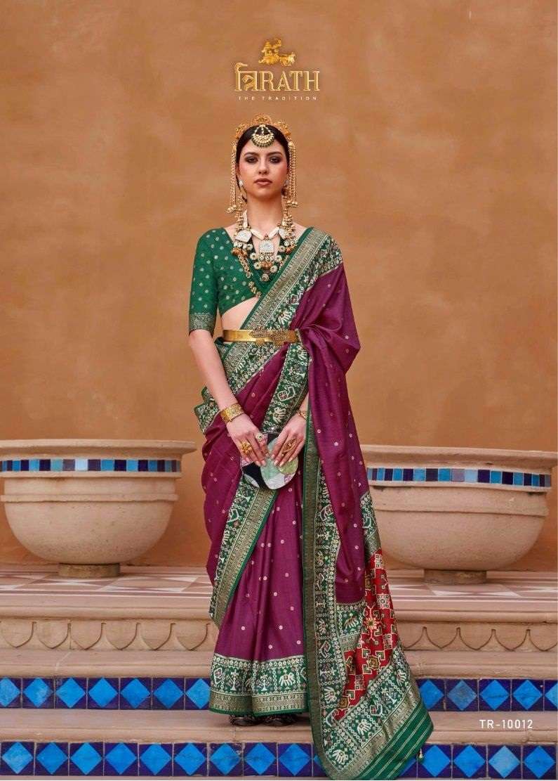 Trirath Pure Patola Designer Silk Saree Wholesale catalog