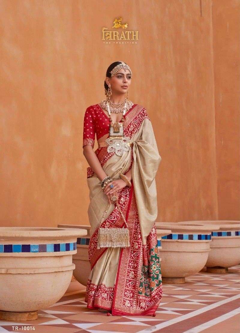 Trirath Pure Patola Designer Silk Saree Wholesale catalog