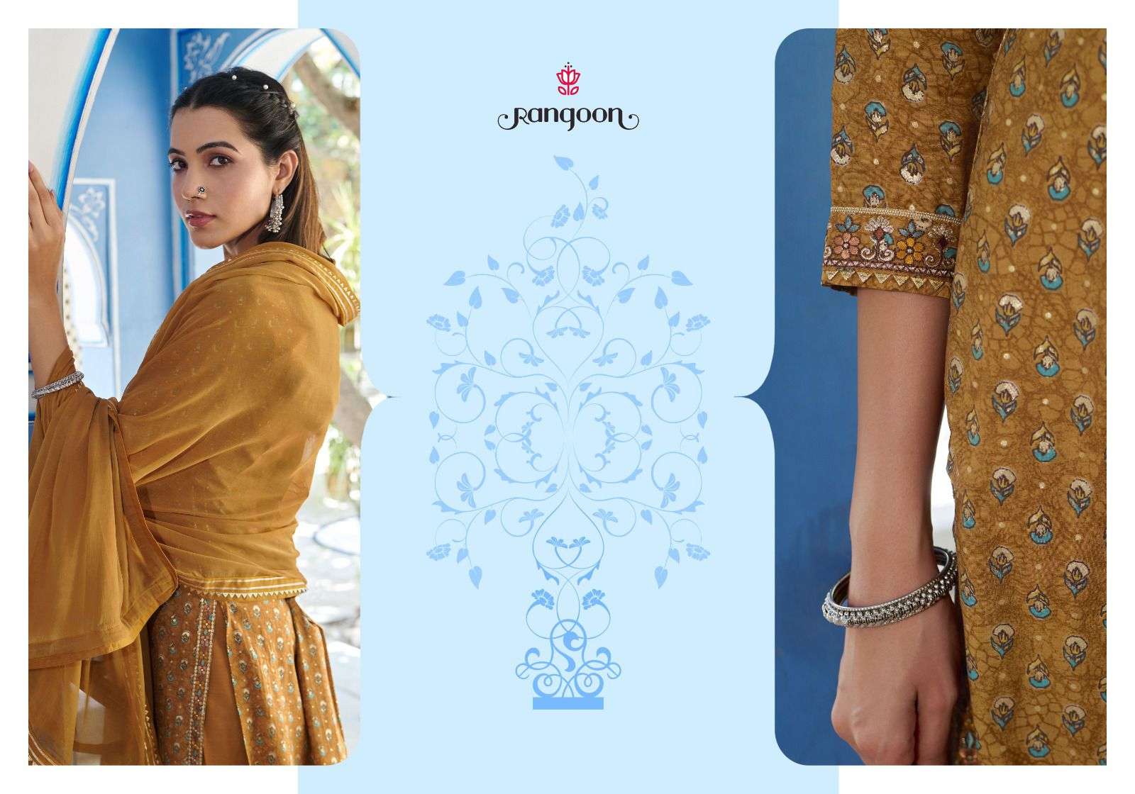 Tulsi Modal Print With Fancy Embrodery Seqonce Work And  NAIRA CUT.Style