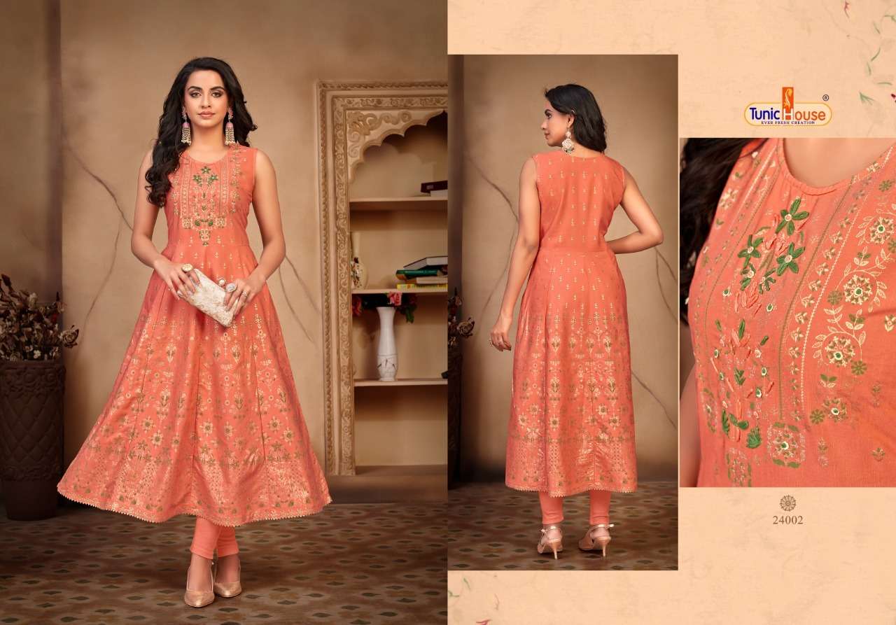 TUNIC HOUSE PANKHUDI-ANNARKALI Kurti Wholesale catalog