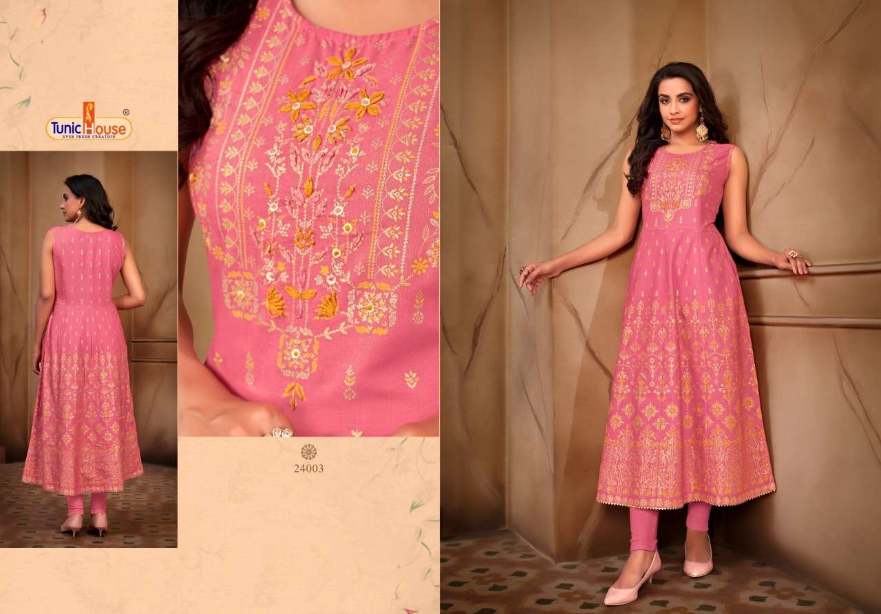 TUNIC HOUSE PANKHUDI-ANNARKALI Kurti Wholesale catalog
