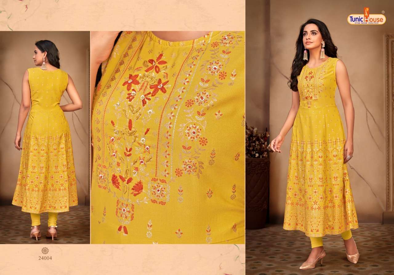TUNIC HOUSE PANKHUDI-ANNARKALI Kurti Wholesale catalog