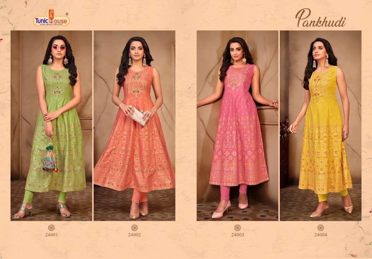 TUNIC HOUSE PANKHUDI-ANNARKALI Kurti Wholesale catalog