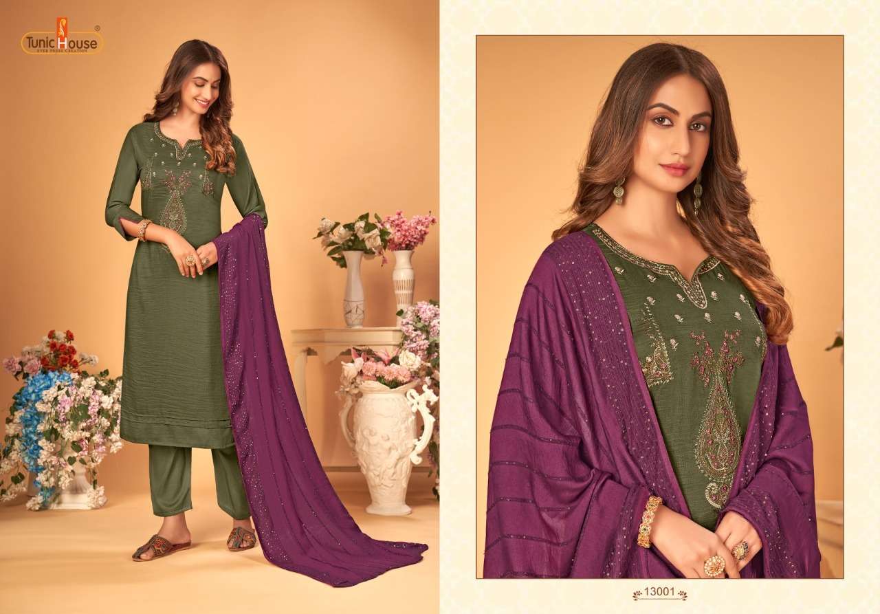 TUNIC HOUSE  SOFT SILK with HAND WORK & EMBROIDERY Kurti Wholesale catalog