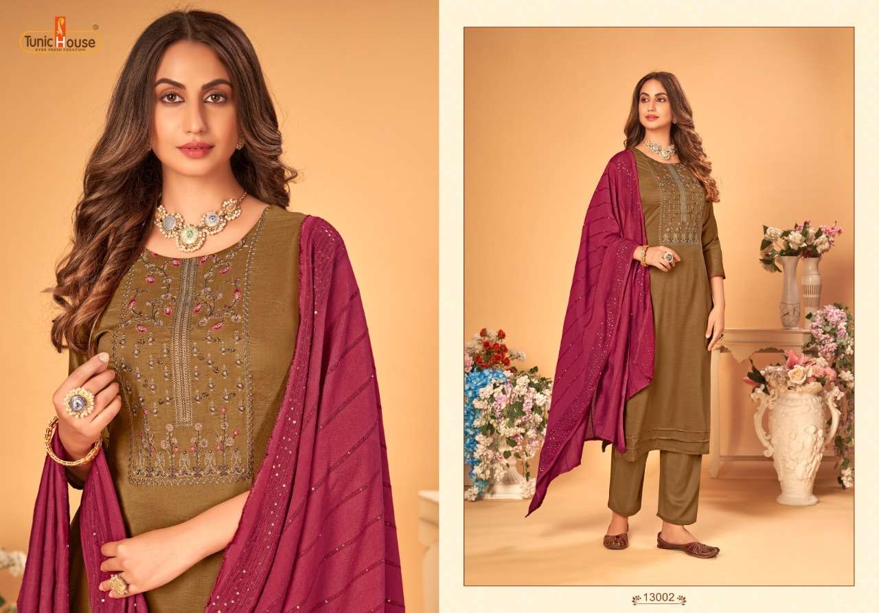 TUNIC HOUSE  SOFT SILK with HAND WORK & EMBROIDERY Kurti Wholesale catalog