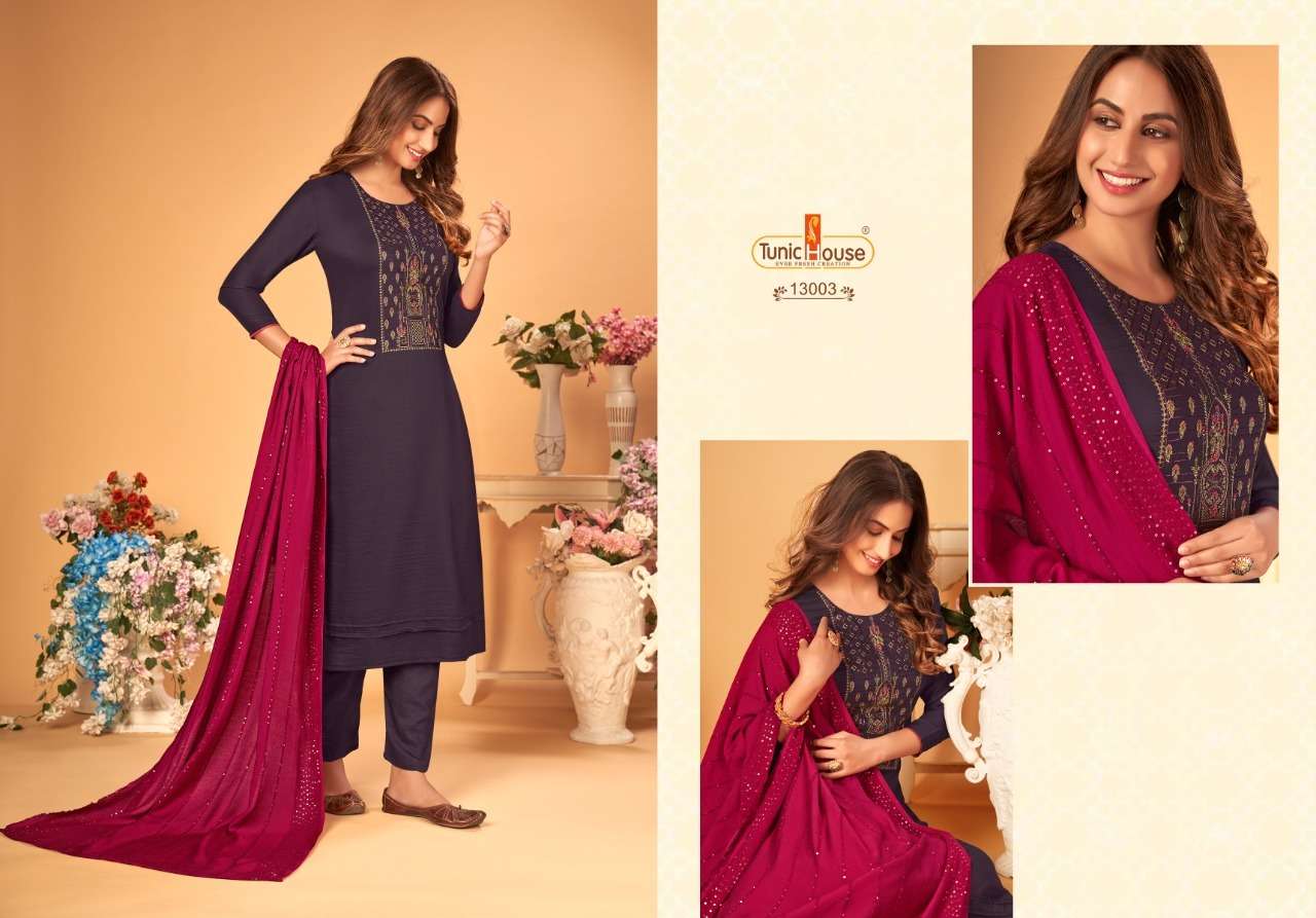 TUNIC HOUSE  SOFT SILK with HAND WORK & EMBROIDERY Kurti Wholesale catalog