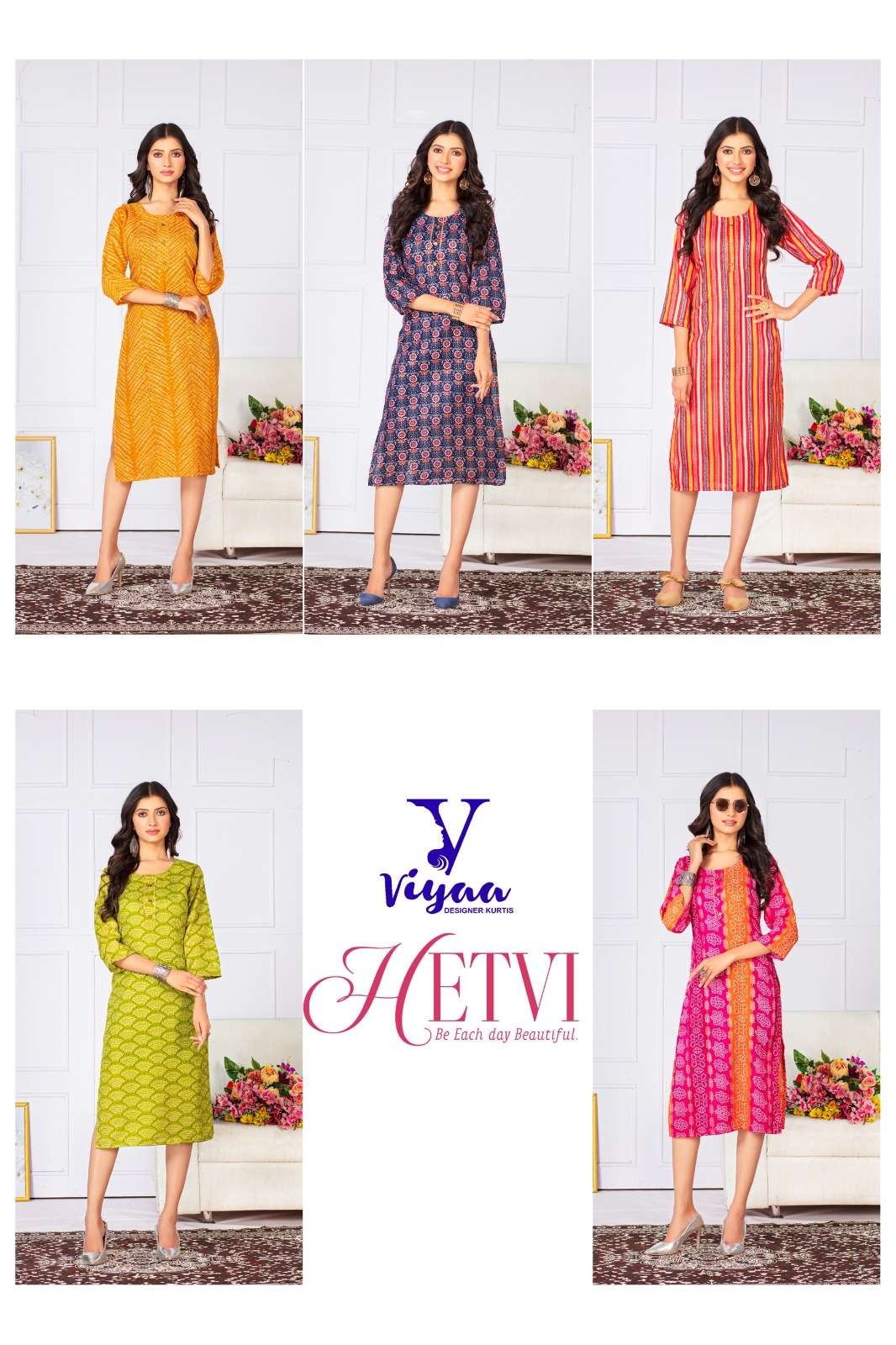 VIYAA DESIGNER HETVI Kurti Wholesale catalog