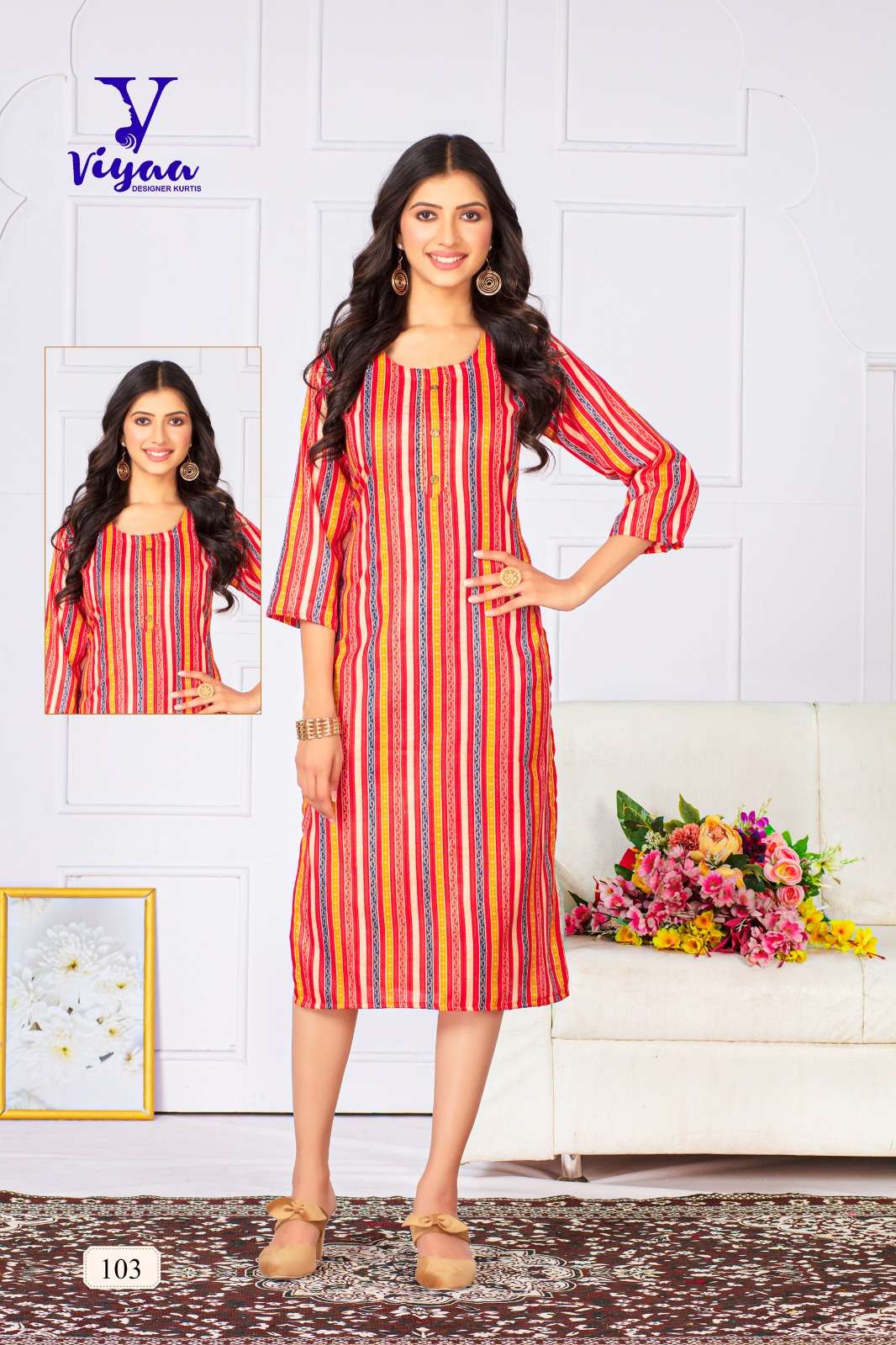 VIYAA DESIGNER HETVI Kurti Wholesale catalog