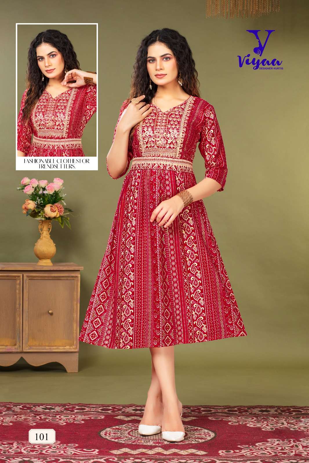 VIYAA DESIGNER NORA BELT V1 Kurti Wholesale catalog