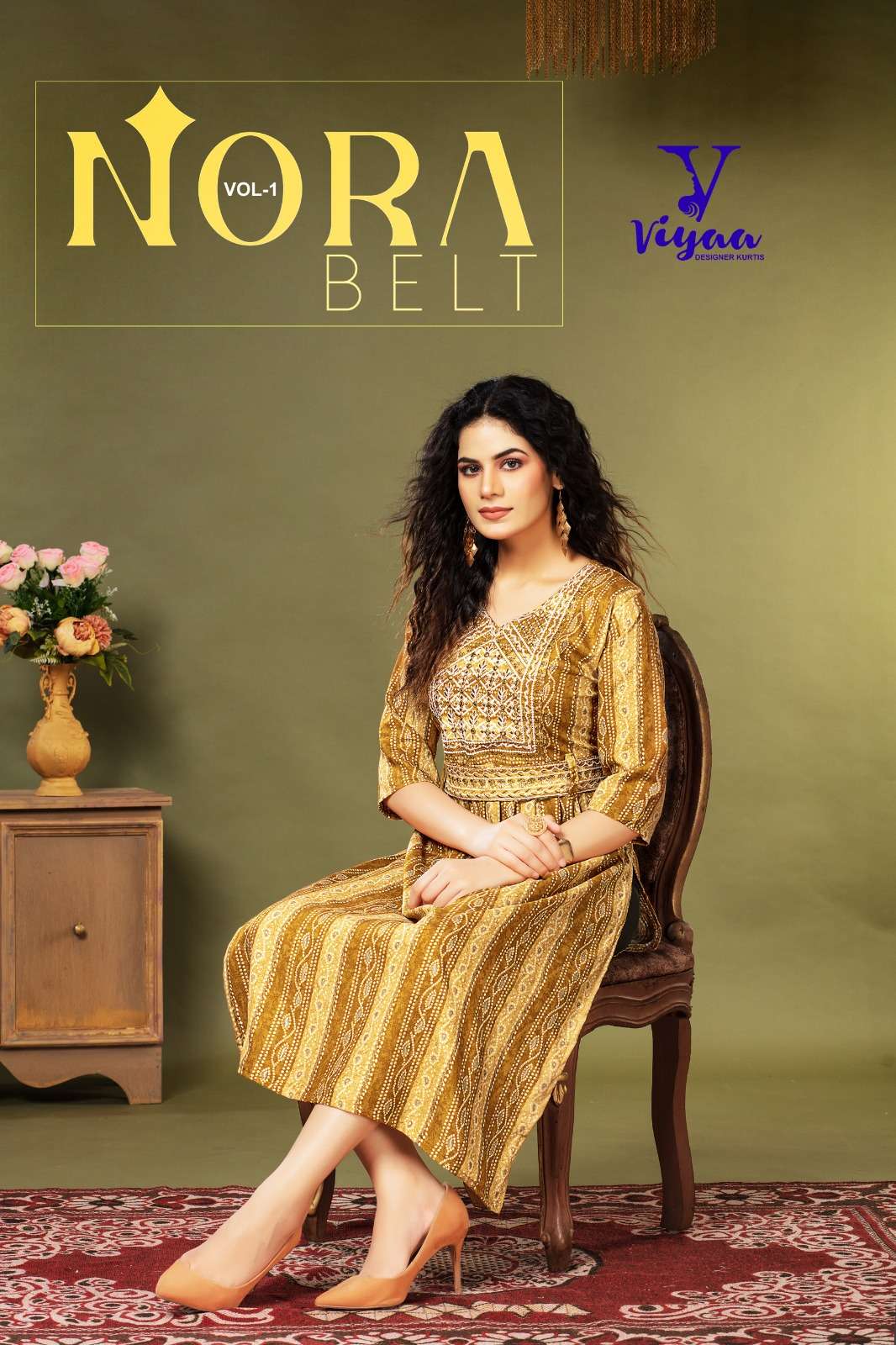VIYAA DESIGNER NORA BELT V1 Kurti Wholesale catalog