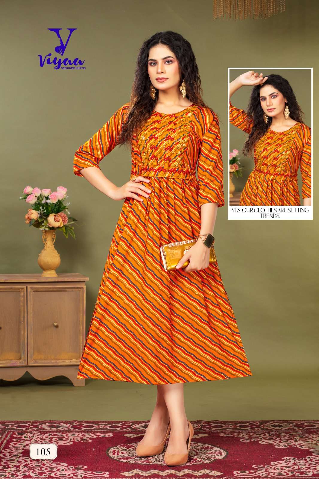 VIYAA DESIGNER NORA BELT V1 Kurti Wholesale catalog