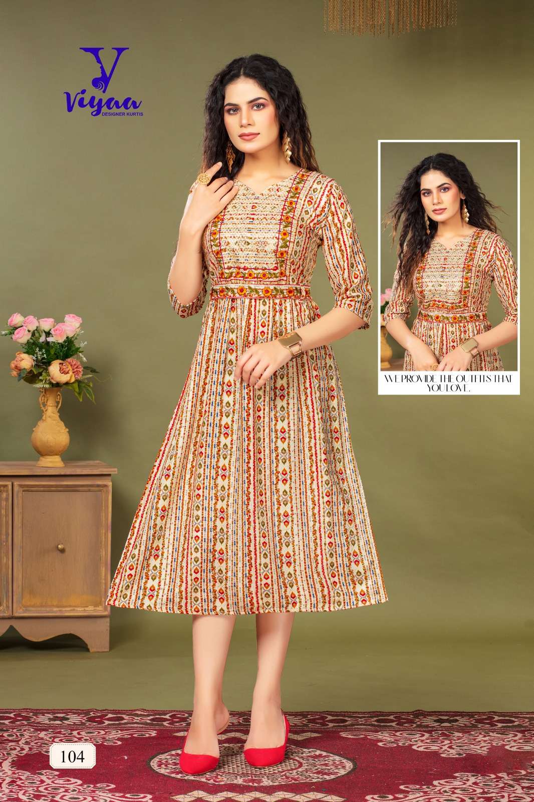 VIYAA DESIGNER NORA BELT V1 Kurti Wholesale catalog