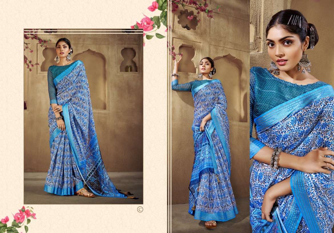Ynf Chandana Cotton Digital Printed Saree Wholesale catalog