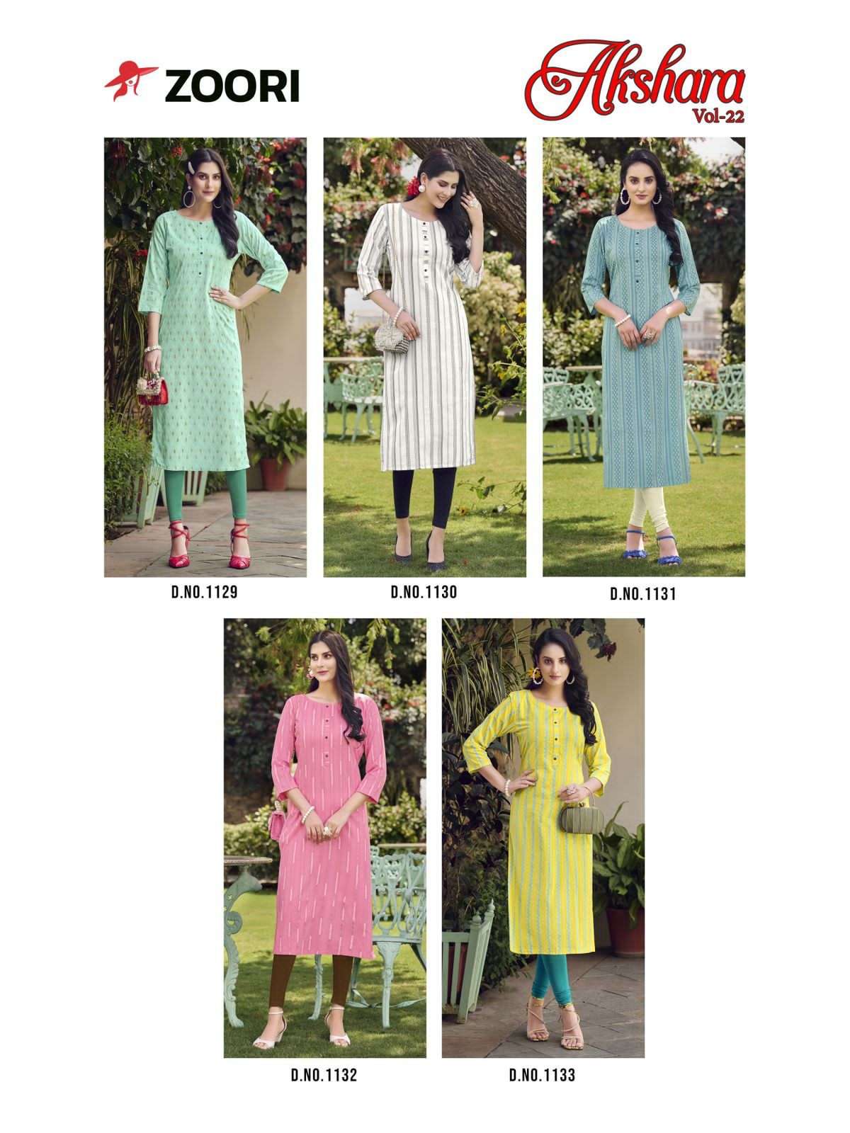 ZOORI Akshara Vol 22 Rayon Print Kurti Wholesale catalog