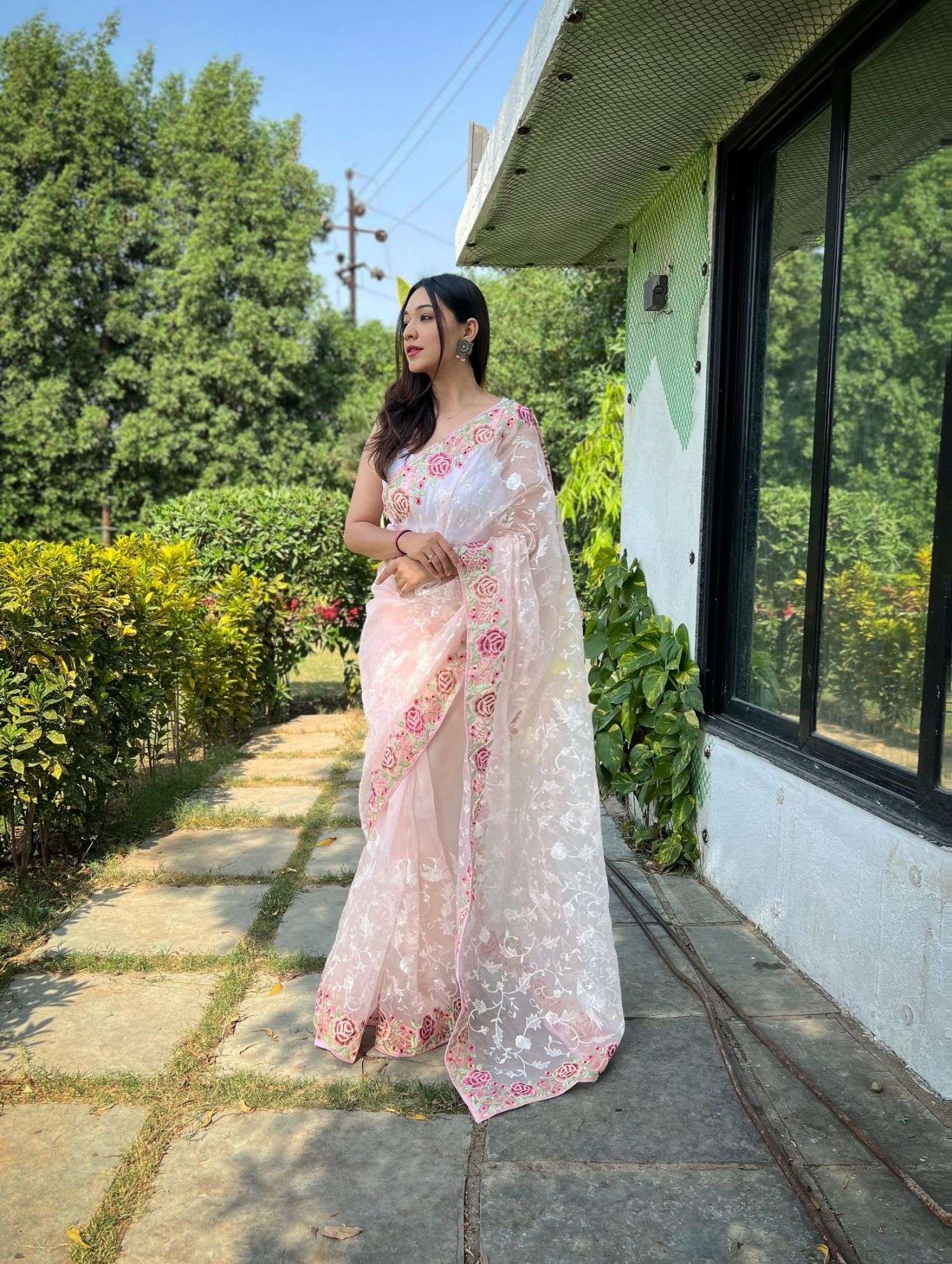 Zoya Exclusive Occasional Fancy Organza Saree Wholesale catalog