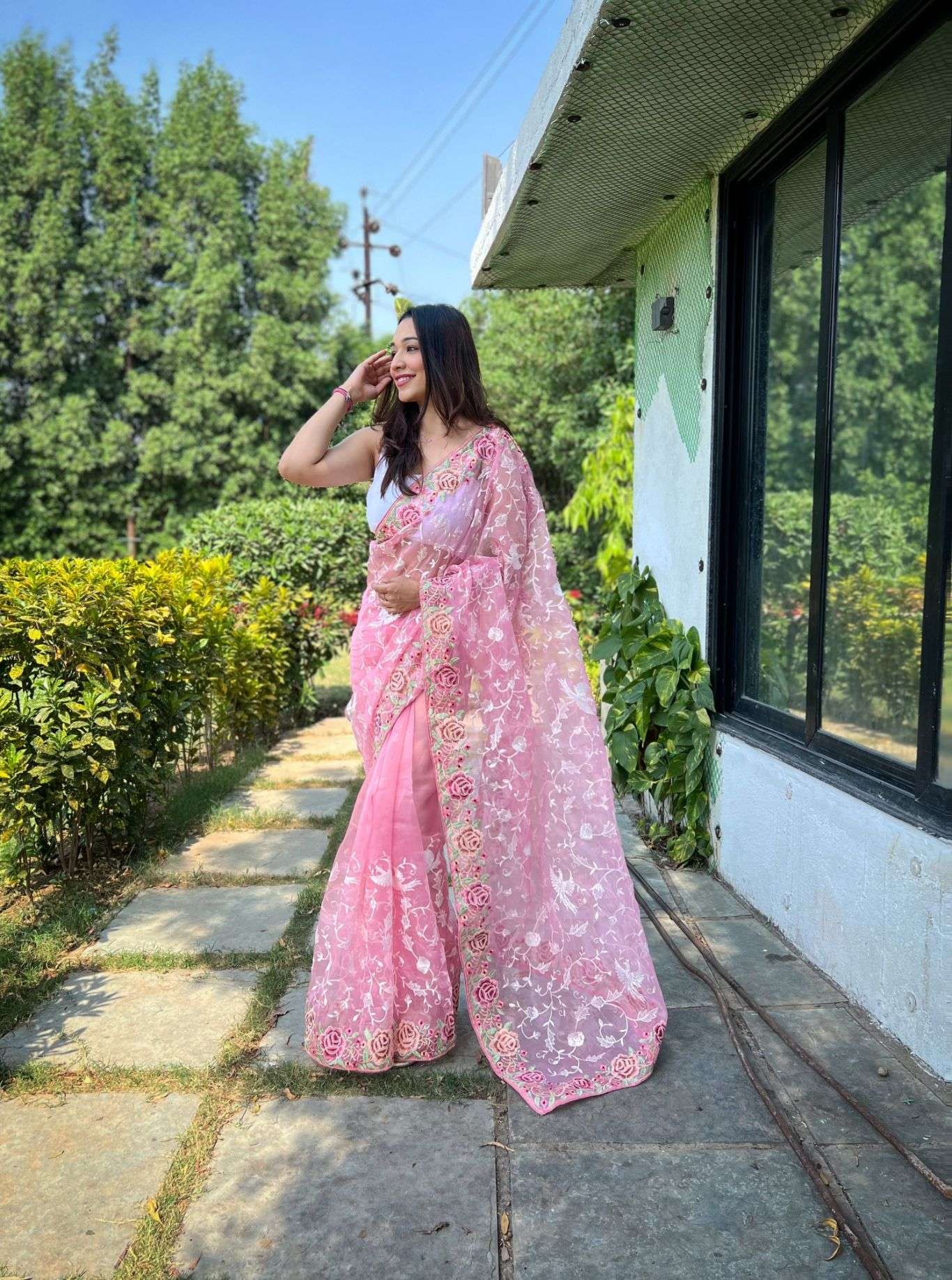 Zoya Exclusive Occasional Fancy Organza Saree Wholesale catalog