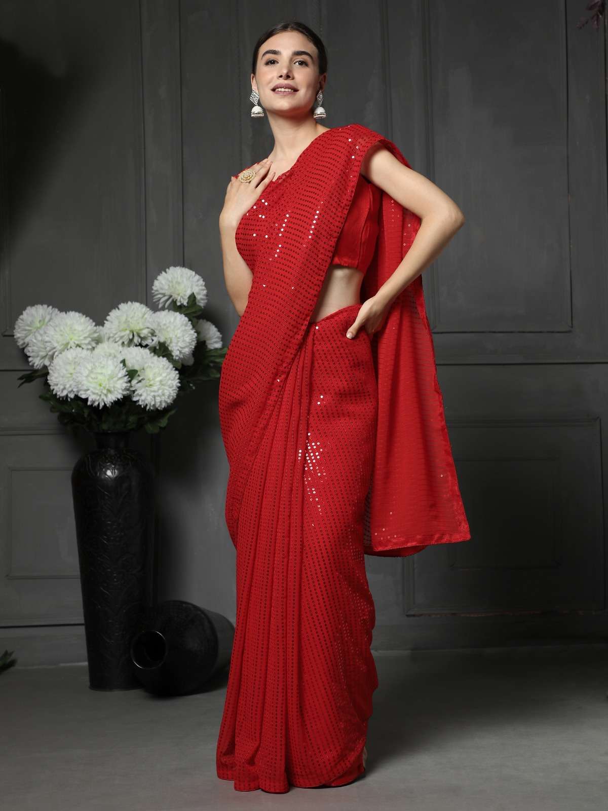 Aab Sequence Designer Georgette Saree Wholesale Catalog 