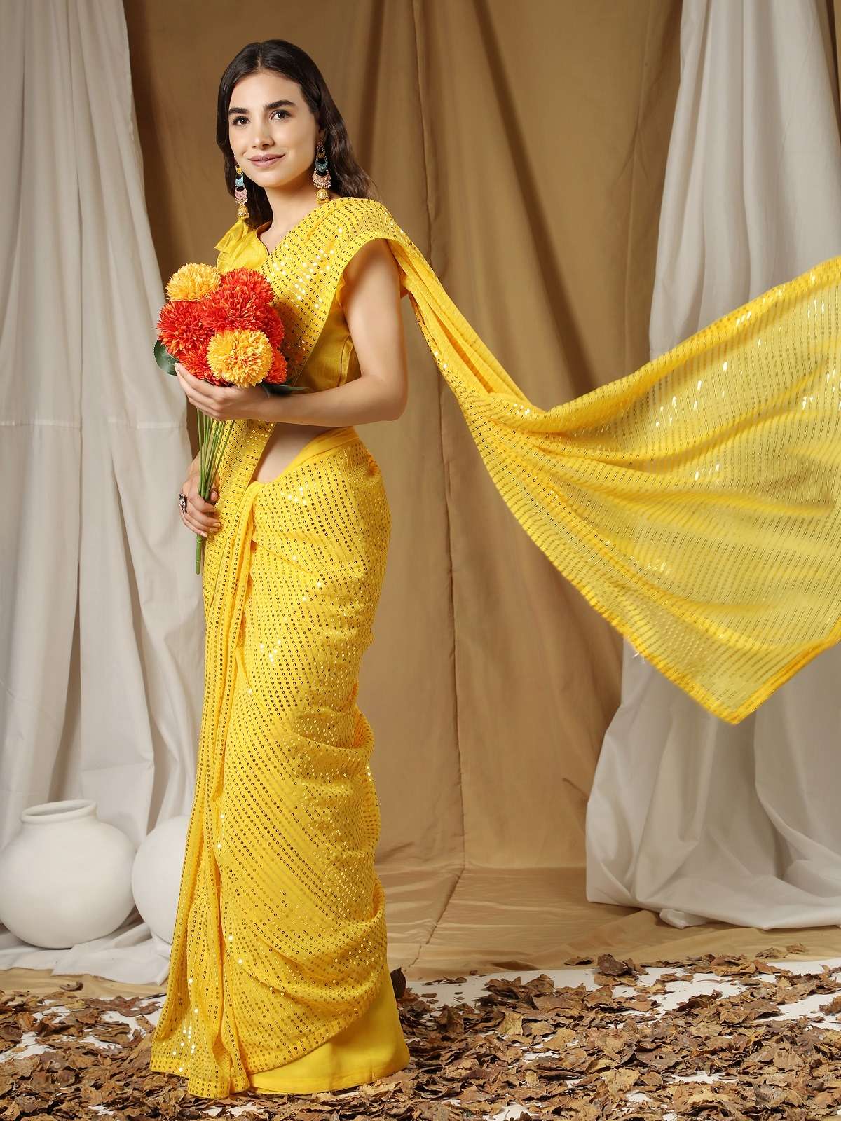 Aab Sequence Designer Georgette Saree Wholesale Catalog 