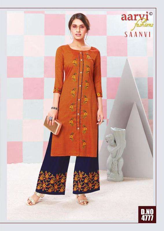 Aarvi Saanvi Vol-1 – Kurti With Plazo Wholesale catalog