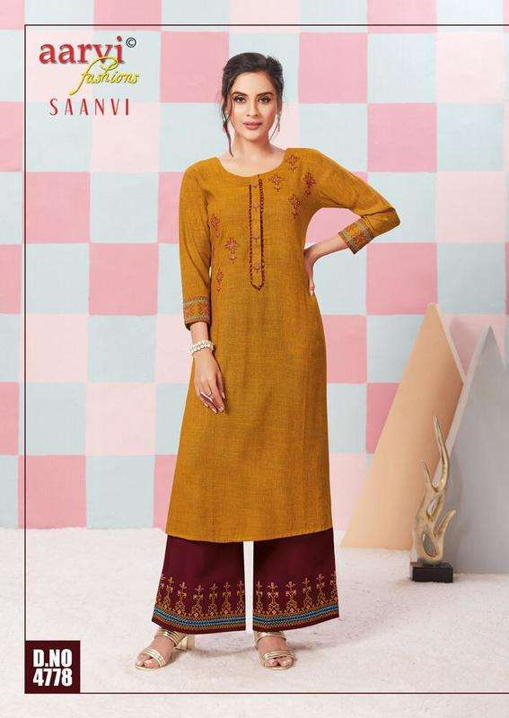 Aarvi Saanvi Vol-1 – Kurti With Plazo Wholesale catalog