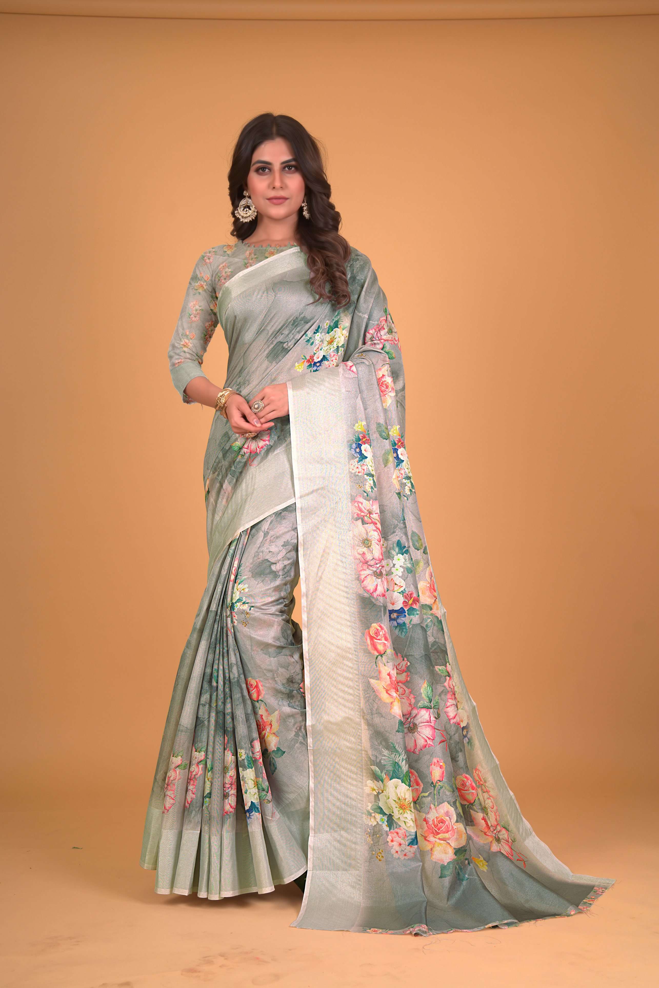 Akshita Vol 4 Floral Printed Cotton Silk Sarees Wholesale catalog