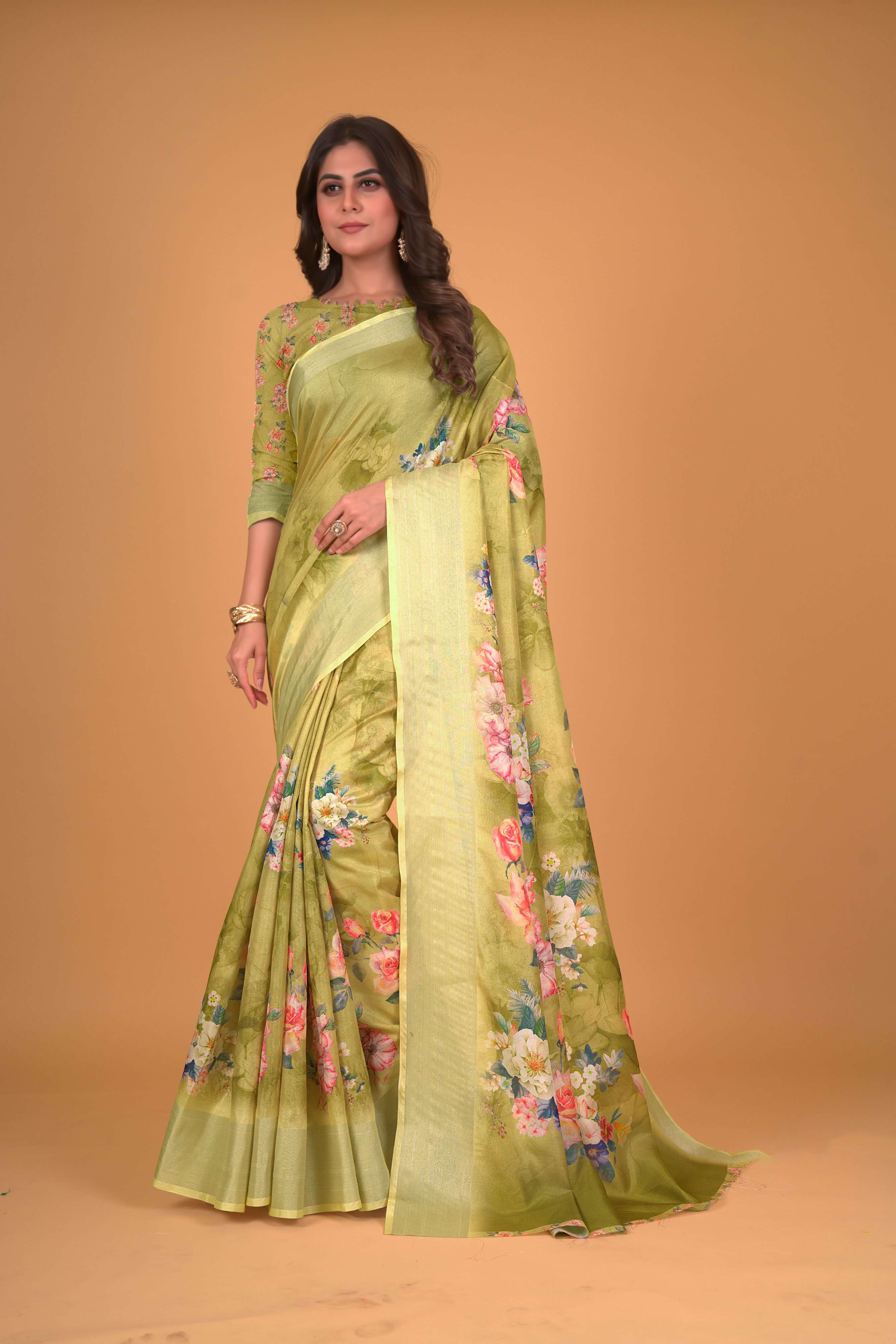 Akshita Vol 4 Floral Printed Cotton Silk Sarees Wholesale catalog