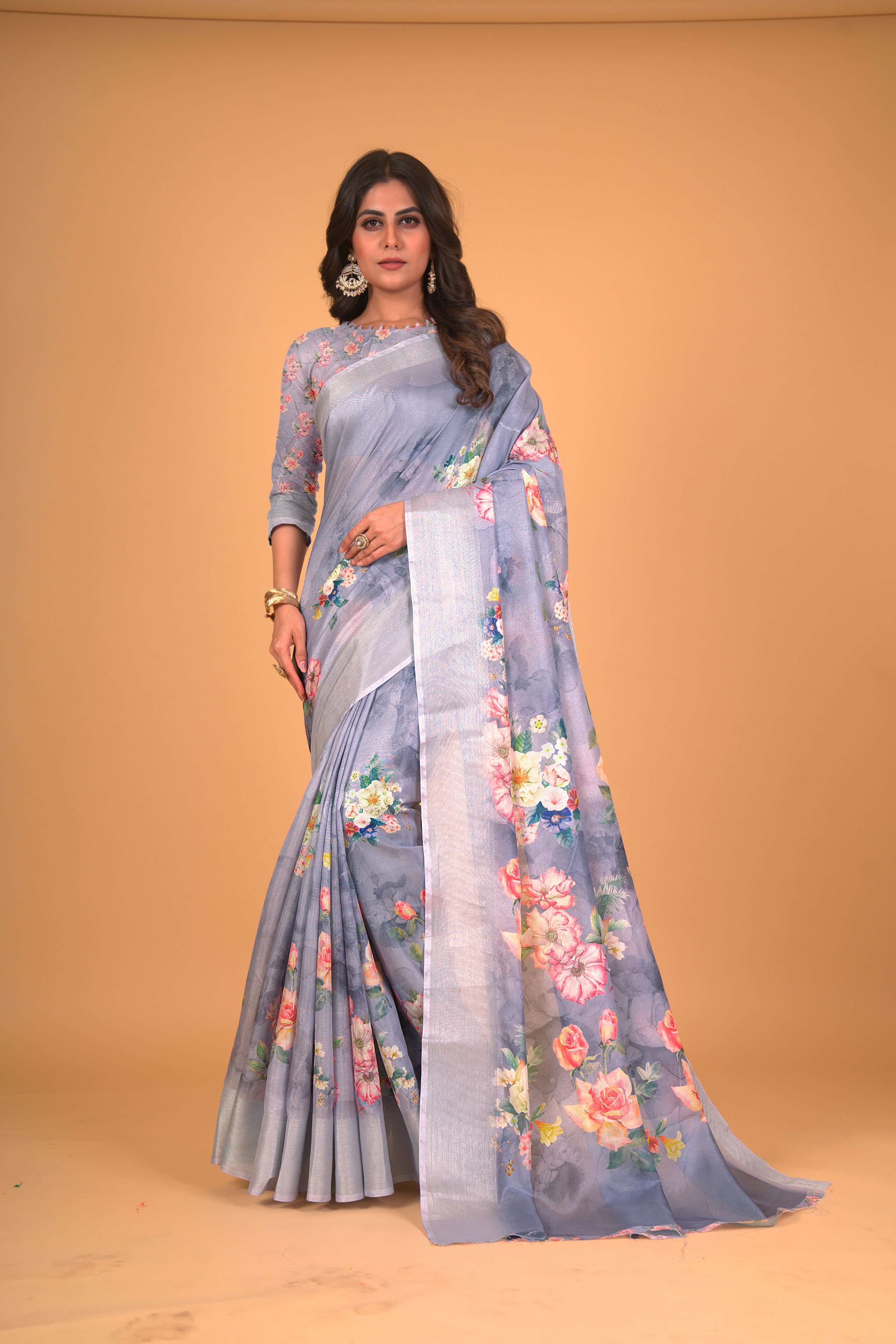Akshita Vol 4 Floral Printed Cotton Silk Sarees Wholesale catalog
