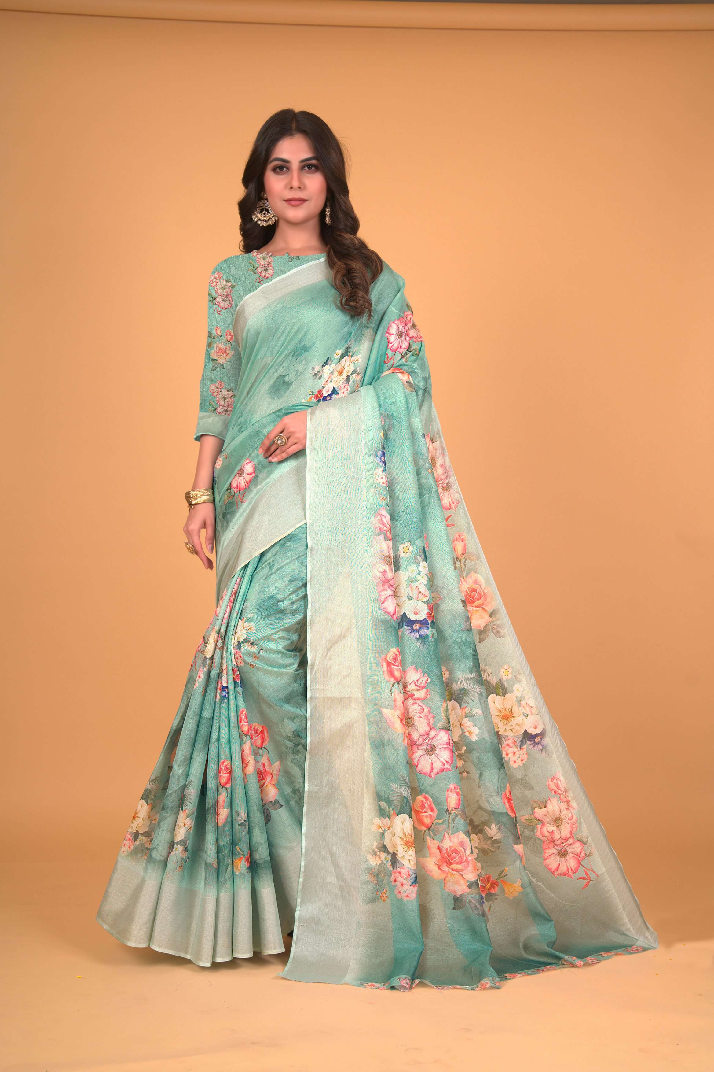 Akshita Vol 4 Floral Printed Cotton Silk Sarees Wholesale catalog