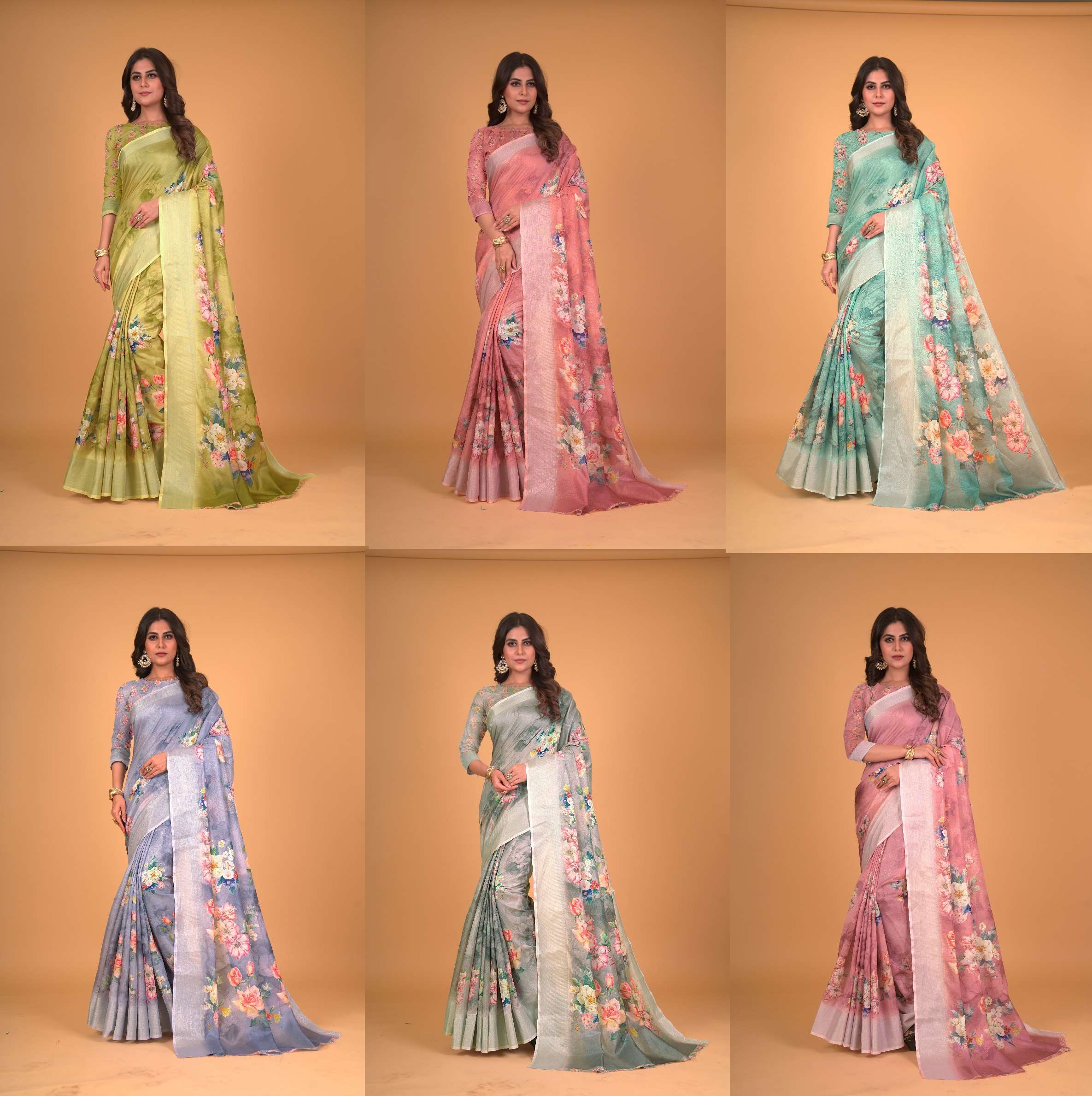 Akshita Vol 4 Floral Printed Cotton Silk Sarees Wholesale catalog