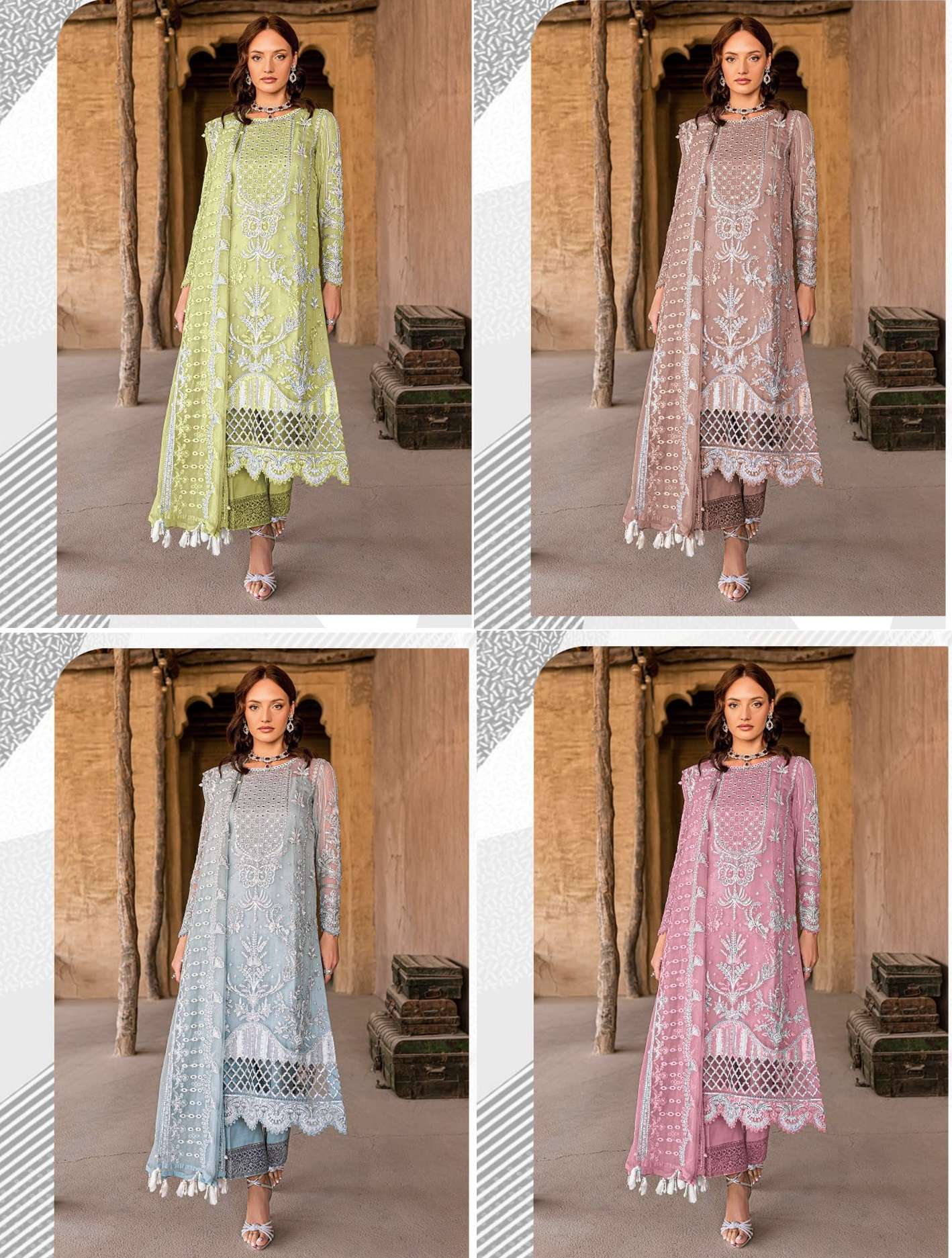 Al Karam 1525 Color Exclusive Designer Pakistani Suits Wholesale catalog