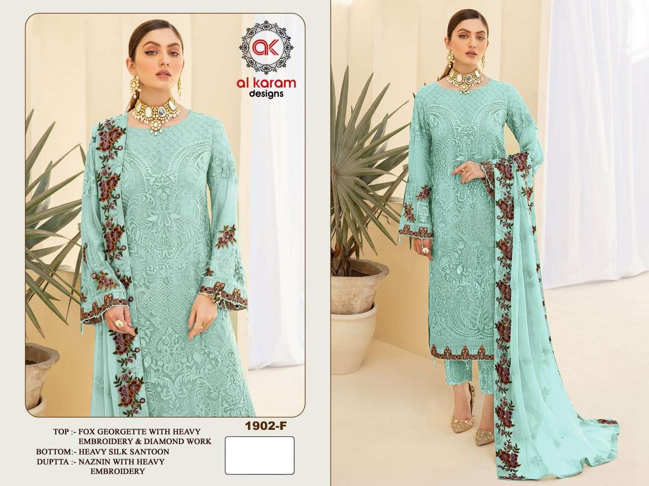 Al Karam 1902 Master Color Designer Pakistani Suits Wholesale catalog