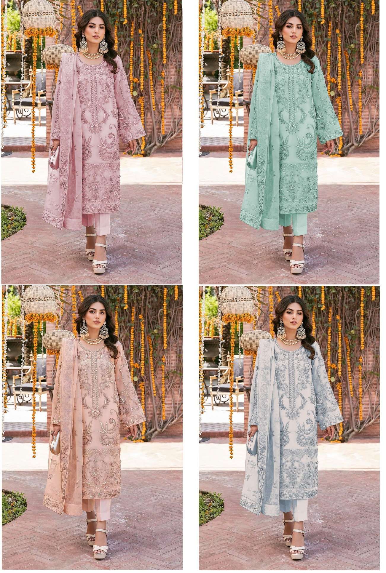 Al Karam 9786 Color Heavy Pakistani Suits Wholesale catalog
