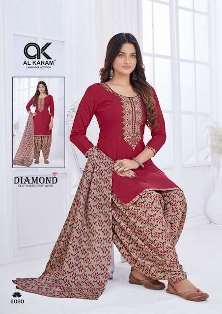 Al karam Diamond Vol-4 – Dress Material Wholesale catalog