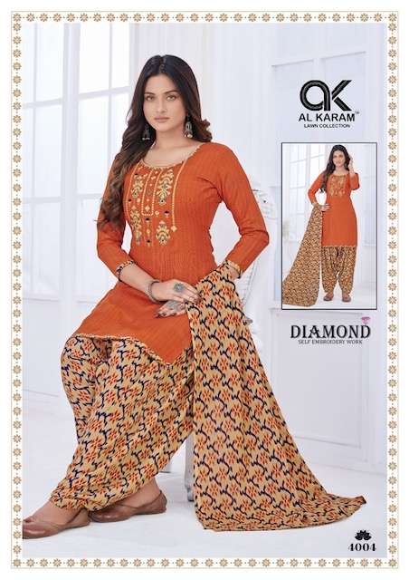 Al karam Diamond Vol-4 – Dress Material Wholesale catalog