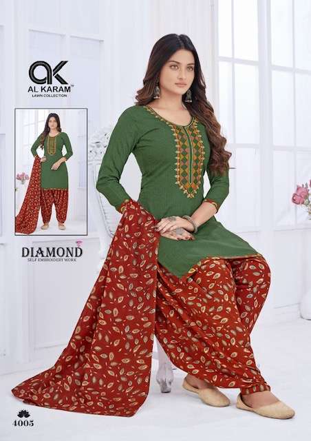 Al karam Diamond Vol-4 – Dress Material Wholesale catalog