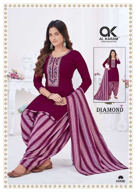 Al karam Diamond Vol-4 – Dress Material Wholesale catalog