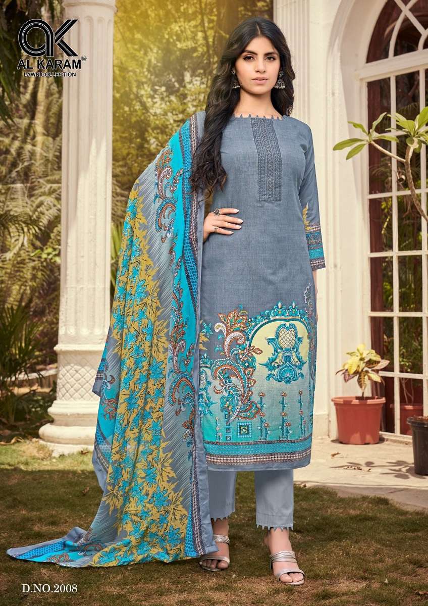 AL KARAM JASMINE VOL-2 – DRESS MATERIAL Wholesale catalog