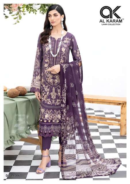 AL KARAM KESARIYA VOL-8 – DRESS MATERIAL Wholesale catalog