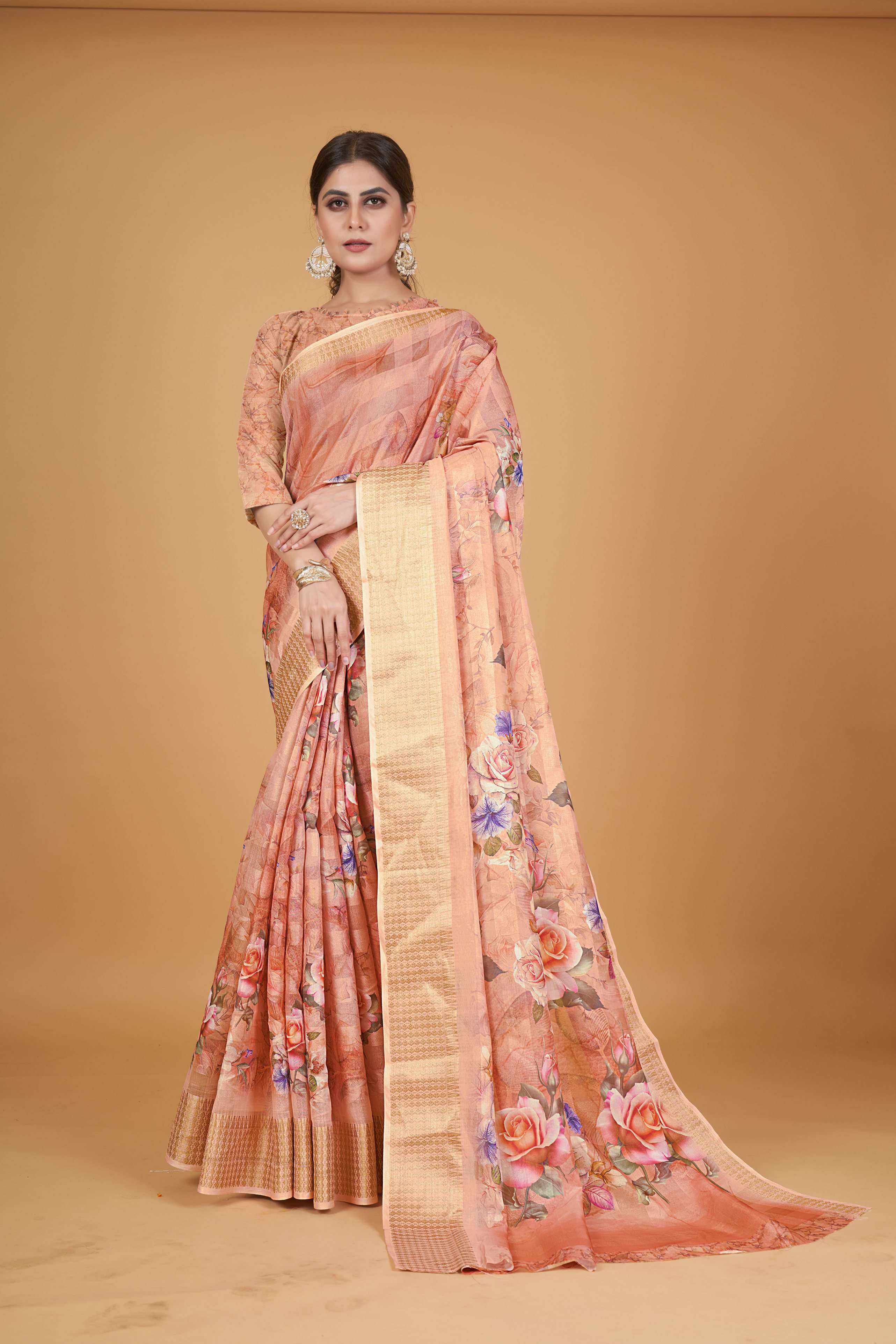 Alisha S1517 Digital Printed Cotton Silk Saree Wholesale catalog
