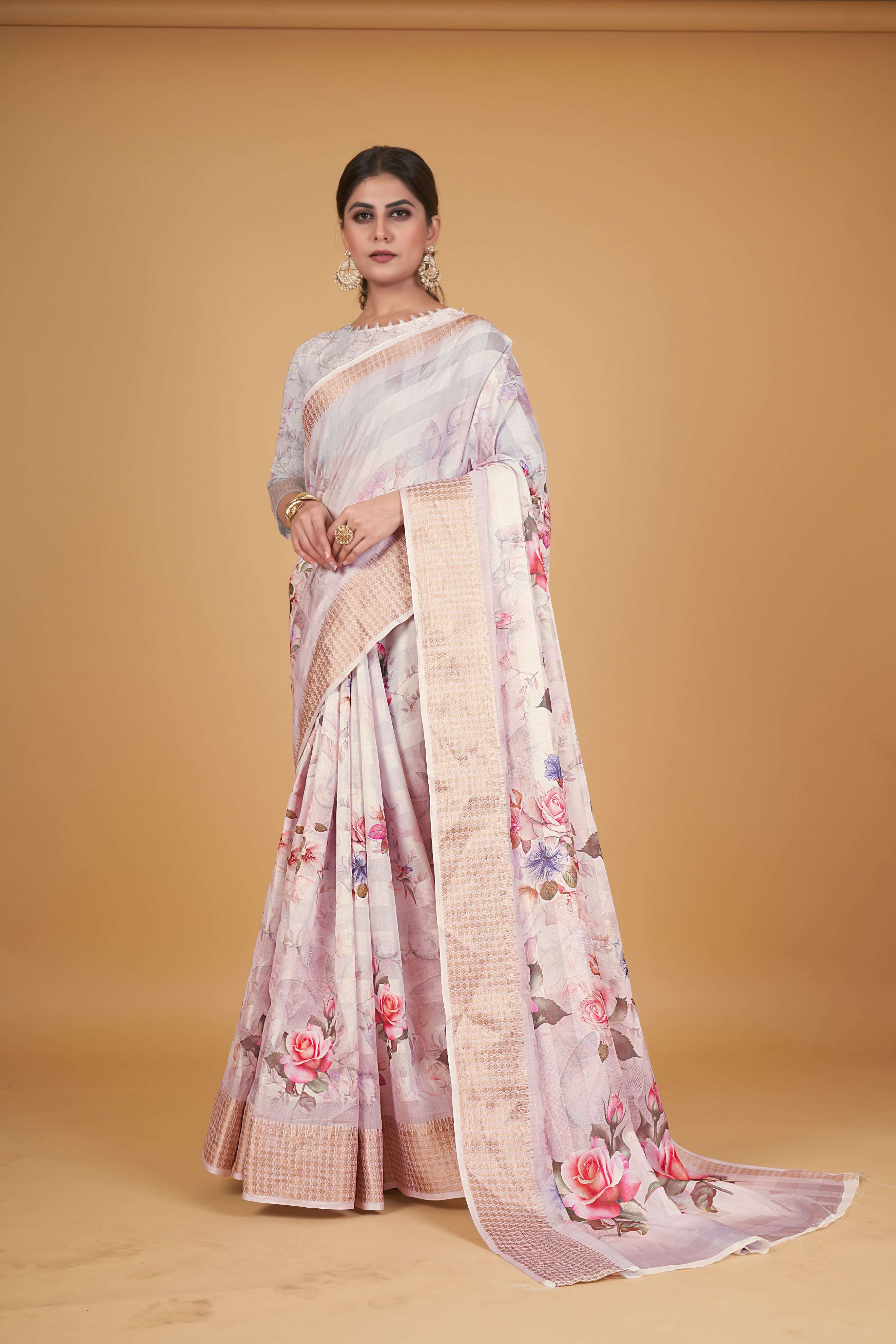 Alisha S1517 Digital Printed Cotton Silk Saree Wholesale catalog