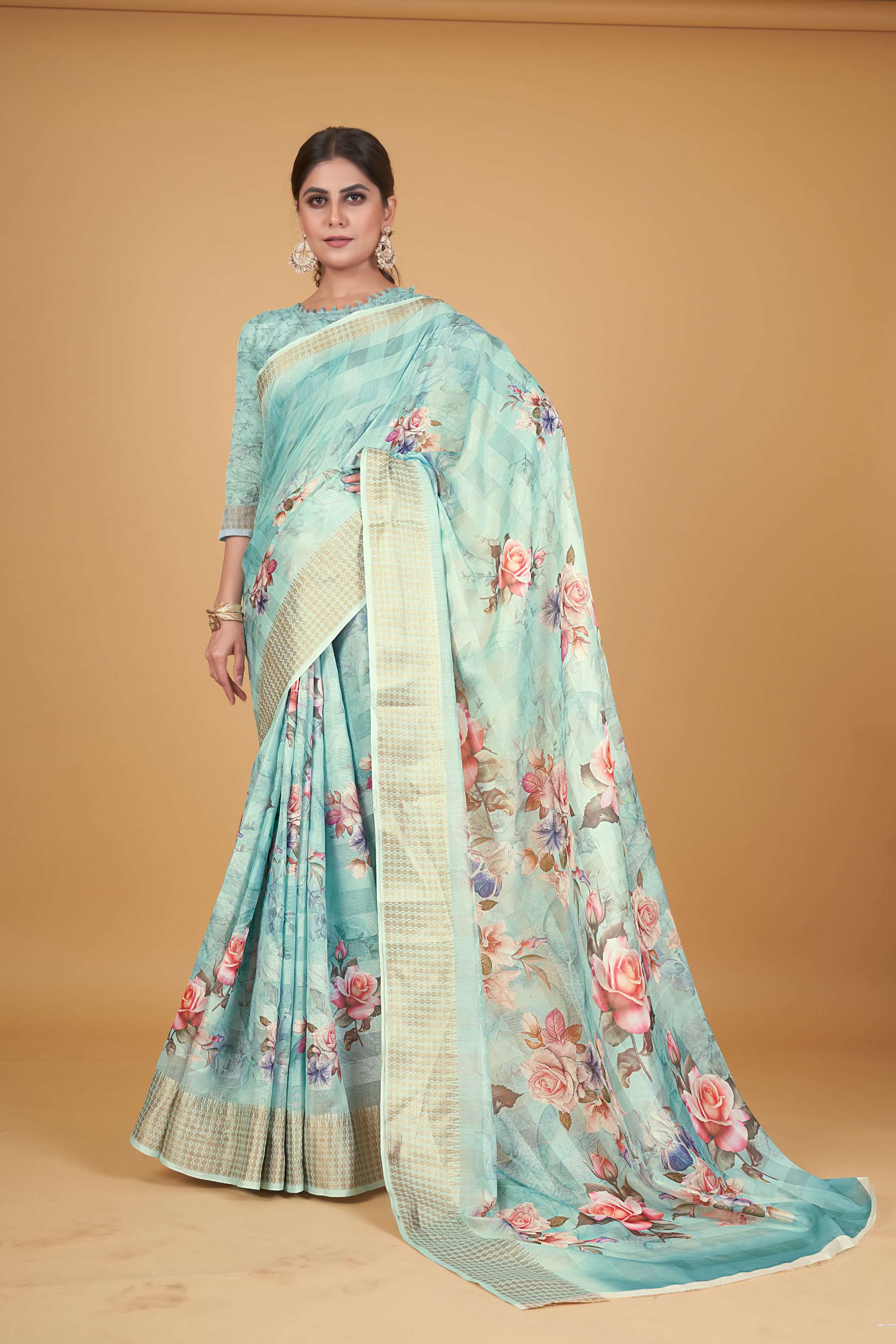 Alisha S1517 Digital Printed Cotton Silk Saree Wholesale catalog