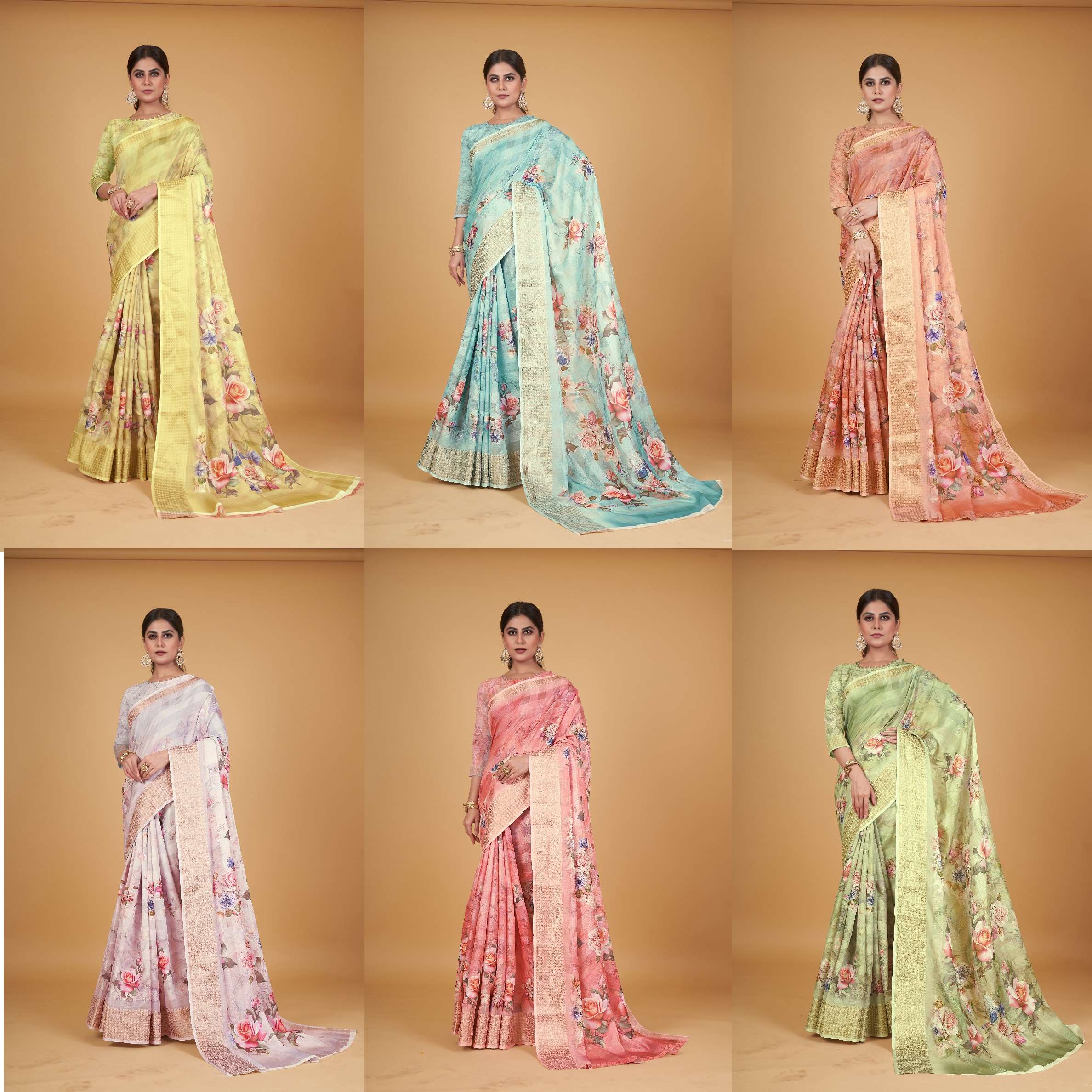 Alisha S1517 Digital Printed Cotton Silk Saree Wholesale catalog