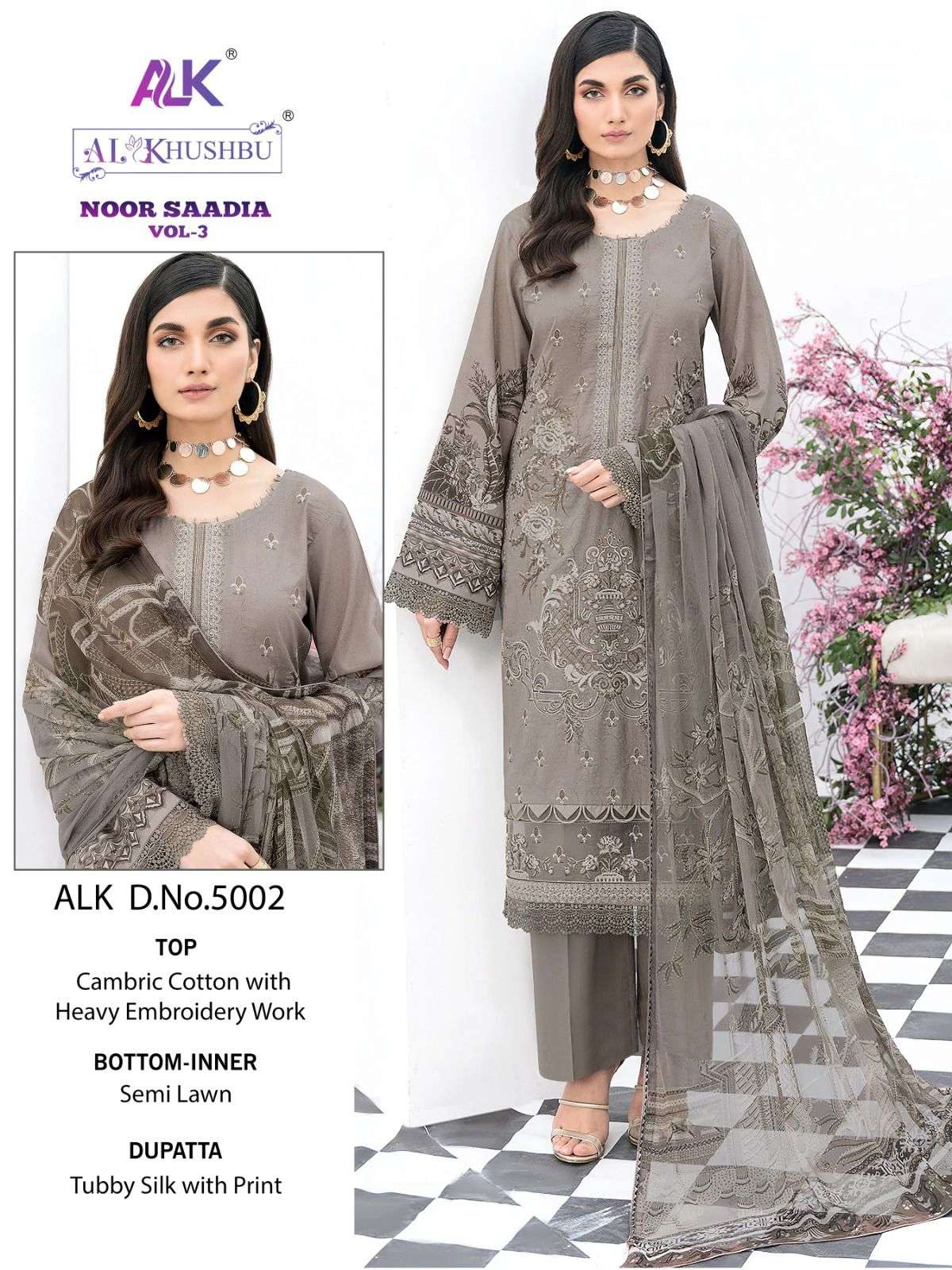 Alk Khushbu Noor Saadia Vol 3 Exclusive Pakistani Suits Wholesale catalog